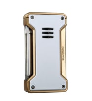 Quantoro Tek Torch Pürmüz Beyaz-Gold Metal Puro Çakmağı