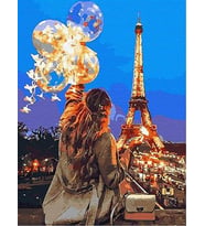 Emily in Paris Sayılarla Boyama Seti 40x 50 cm (Tuval Şasesine Gerili)