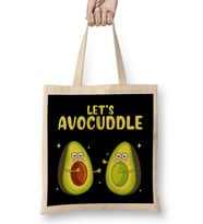 Funny Let s Avocuddle Cute Avocado Cuddling Pun Bez Çanta Uzun Saplı