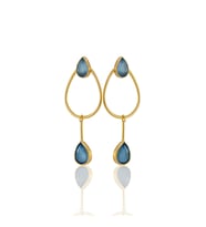 Kadir Jewellery 22 Ayar Altın Kaplama Kadın Sallantılı Küpe -El İşçiliği Ve Hipoalerjenik Küpe-E85