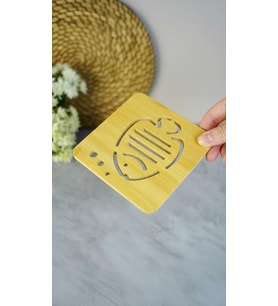 Premium Bambu Kare Nihale Balık Desenli Mobilya Seti