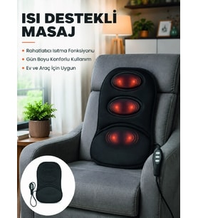 Isıtmalı Masaj Minderi Masaj Motoru, Kablolu Kumanda Ve Çoklu Masaj Modu