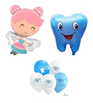 İlk Dişim Çıktı Diş Perisi Mavi Folyo Balon Set
