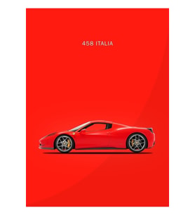 458 Italia Tablo Ahşap Poster Dekoratif