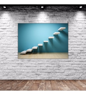 BK Home Üç Boyutlu Merdivenler Tasarımlı Kanvas Tablo 50x70cm-1