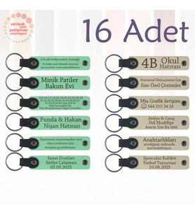Yeşil & Sütlü Kahve, Bisiklet Turu Ekibine Veda Anısı, 16’lı Set, İsim Yazılı Anlamlı Hediyelik