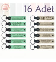 Yeşil & Sütlü Kahve, Bisiklet Turu Ekibine Veda Anısı, 16’lı Set, İsim Yazılı Anlamlı Hediyelik