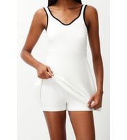 Kadın A line Mini Spor Elbise Kalın Askılı Nefes Alabilir Polyester Seçkin Malzeme Uzun Ömürlü