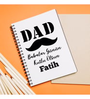 Babalar Günü Tasarımlı Defter Kişiye Özel