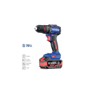 Exen EN 274 DS 21 V. 4 AH. 70 NM. KÖMÜRSÜZ DARBELİ ŞARJLI MATKAP