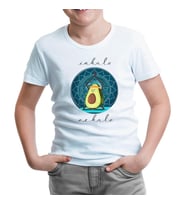 Yoga - Avocado Inhale Beyaz Çocuk Tshirt