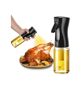 Yemeklik Yağ Spreyi Airfryer Yağdanlık Zeytinyağı Ve Limon Yağı Sprey Şişesi Siyah