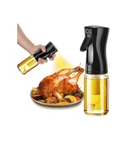 Yemeklik Yağ Spreyi Airfryer Yağdanlık Zeytinyağı Ve Limon Yağı Sprey Şişesi Siyah