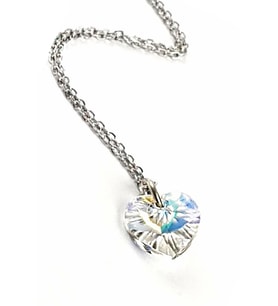Swarovski taşlı kalpli gümüş aşk kolyesi