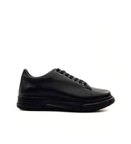 Marcomen 20032 Erkek Hakiki Deri Kalın Taban Sneaker Ayakkabı (Siyah)