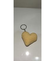 Amigurumi Dağıtmalık Düğün Kına Nikah Toptan Örgü Kalp Anahtarlık sarı (Çok Renkli)