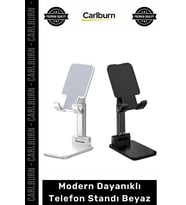 Özel Üretim Masaüstü Portatif Ayarlanabilir Ergonomik Şık Modern Dayanıklı Telefon Standı Beyaz