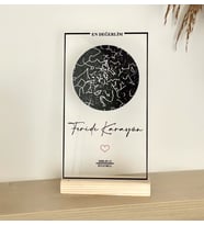 Kişiye Özel Yıldız Haritası Tasarımlı Plak