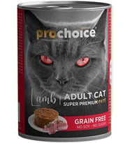 Pro Choice Kuzu Etli Şekersiz Tahılsız Ezme Yetişkin Kedi Konservesi 400gr 12'li