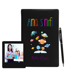 Ana Sınıfı Öğretmenlerine Özel Defter Kalem & Fotoğraflı İnstagram Çerçeve Hediye Seti
