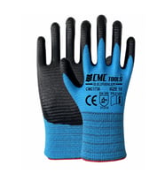 CMC 1736 DÜZ PREMIUM ELDİVEN SİYAH-MAVİ 12 Adet - 1/2