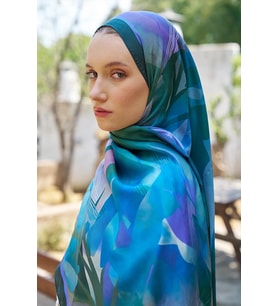 Zümrüt Yeşili Ed Scarf Inspired Volen Desen Şal