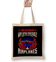 Warning May Spontaneously Talk About Airplanes Bez Çanta Uzun Saplı