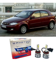 Chevrolet Lacetti HB Led Xenon Uzun + Kısa Far Ampulü H4 Duo Yeni Seri Beyaz