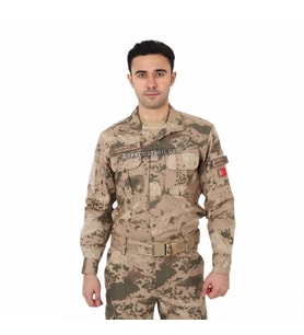 Orijinal Jandarma Kamuflaj Gömlek (Kum-Kamuflaj)