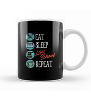 Eat Sleep Law School Repeat Kupa Bardak Porselen
