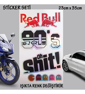 arka cam yazıları set - Oto cam bagaj yazıları set - hologram etkili - renk değiştiren yeni nesil lüks sticker etiket setleri