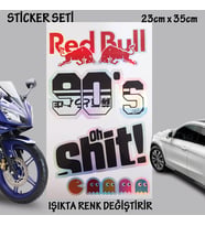 arka cam yazıları set - Oto cam bagaj yazıları set - hologram etkili - renk değiştiren yeni nesil lüks sticker etiket setleri