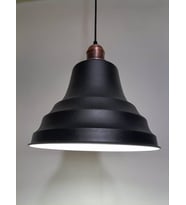 RİOLİGHT RETRO SİYAH İÇİ BEYAZ TEKLİ METAL SARKIT ÇAP: 27CM