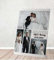 4 Fotoğraflı Notlu İsimli Tarihli Kişiye Özel Puzzle