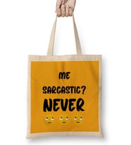 Sarcasm Funny Comment Quotes Gift - Sarcastic Women And Men Humorous Saying Bez Çanta Uzun Saplı