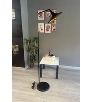Siyah Lambader Düz Hareketli Başlık Modern Dekoratif Metal Oturma Odası Çalışma Odası