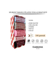 5’li Silikon Tabanlı Pilates ve Yoga Çorap Seti  Kaydırmaz Pamuklu Unisex Spor Çoraplar (Çok Renkli)