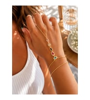 GOLD RENK, RENKLİ TAŞLI ŞAHMERAN ACR9772