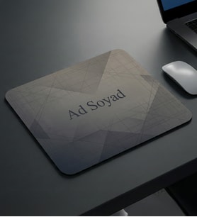 Kendin Tasarla Kişiye Özel İsim Baskılı Mouse Pad Kaydırmaz Taban 23x19cm - Kurumsal Ofis Hediyesi