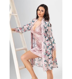 Mulvxbrf Brf02  2 Li Kısa Sabahlık Takımı Desenli (Mulvix)