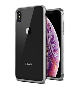 VRS iPhone Xs Max ile Uyumlu Crystal Bumper Kılıf Steel Silver