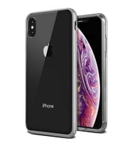 VRS iPhone Xs Max ile Uyumlu Crystal Bumper Kılıf Steel Silver