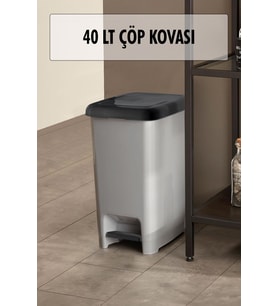 40 Litre Basmalı Çöp Kovası