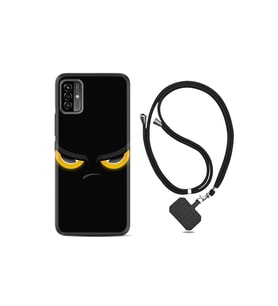 Reeder P13 Pro Max Lite 2022 Kılıf Ipli Boyun Askılı Desenli Life Silikon Black Eyes 1644