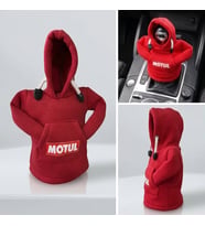 Motul Tasarım Kırmızı Hoodie Vites Topuzu Kılıfı - Universal Sweatshirt Model Vites Aksesuarı
