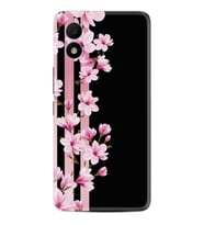 TCL 303 Kılıf Resimli Desenli Baskılı Silikon Pink Flowers 3 1393