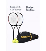 27inç Yetişkin Tenis Raketi "2 Adet" ve "3 Adet" Tenis Topu, Deluxe Tenis Çantası