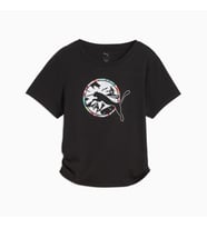 Puma TROPICAL AOP TEE SHORT Siyah Kadın T-Shirt 52686801