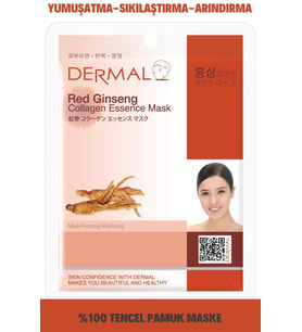 DERMAL Arındırıcı, Serinletici, Sıkılaştırıcı Kırmızı Ginseng Özlü Kolajen Maske 23gr
