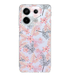 PrintiFy Xiaomi Redmi Note 13 Pro 5G Uyumlu Kamera Korumalı Floral Kırmızı Tasarımlı Kılıf